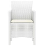 VidaXL Tuinstoel 2 pcs Wit 53 x 49 x 85 cm PP