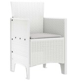 VidaXL Tuinstoel 2 pcs Wit 53 x 49 x 85 cm PP