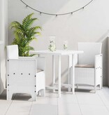 VidaXL Tuinstoel 2 pcs Wit 53 x 49 x 85 cm PP