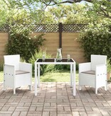 VidaXL Tuinstoel 2 pcs Wit 53 x 49 x 85 cm PP