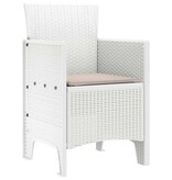 VidaXL Tuinstoel 2 pcs Wit 53 x 49 x 85 cm PP