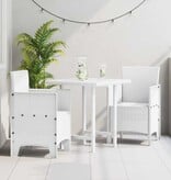 VidaXL Tuinstoel 2 pcs Wit 53 x 49 x 85 cm PP