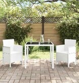 VidaXL Tuinstoel 2 pcs Wit 53 x 49 x 85 cm PP