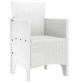 VidaXL Tuinstoel 2 pcs Wit 53 x 49 x 85 cm PP