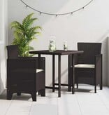 VidaXL Tuinstoel 2 pcs Bruin 53 x 49 x 85 cm PP