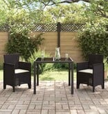VidaXL Tuinstoel 2 pcs Bruin 53 x 49 x 85 cm PP