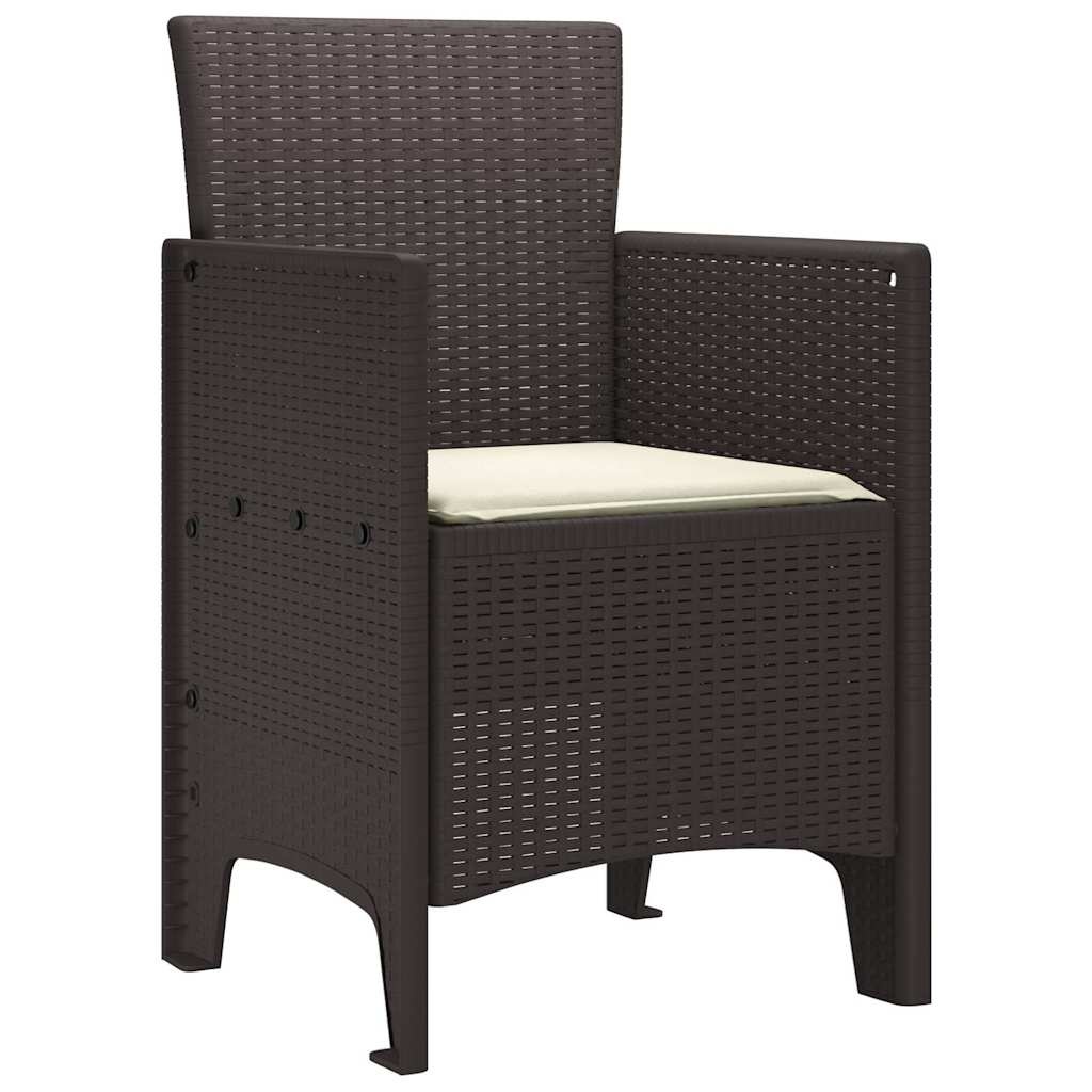 VidaXL Tuinstoel 2 pcs Bruin 53 x 49 x 85 cm PP