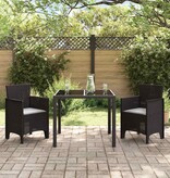 VidaXL Tuinstoel 2 pcs Bruin 53 x 49 x 85 cm PP
