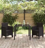 VidaXL Tuinstoel 2 pcs Bruin 53 x 49 x 85 cm PP