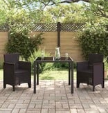 VidaXL Tuinstoel 2 pcs Bruin 53 x 49 x 85 cm PP