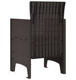 VidaXL Tuinstoel 2 pcs Bruin 53 x 49 x 85 cm PP