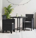 VidaXL Tuinstoel 2 pcs Antraciet 53 x 49 x 85 cm PP