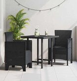 VidaXL Tuinstoel 2 pcs Antraciet 53 x 49 x 85 cm PP