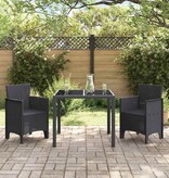 VidaXL Tuinstoel 2 pcs Antraciet 53 x 49 x 85 cm PP