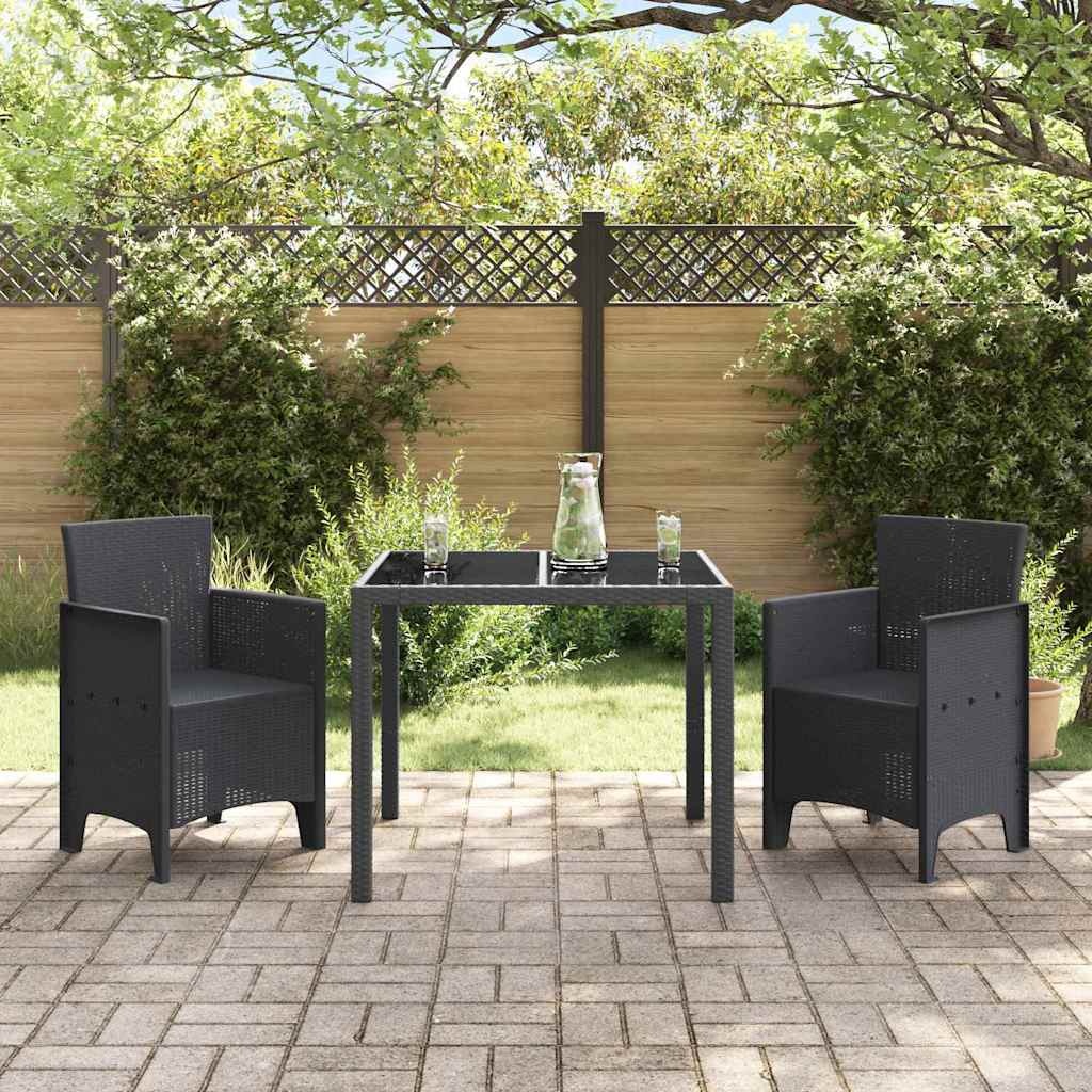 VidaXL Tuinstoel 2 pcs Antraciet 53 x 49 x 85 cm PP