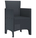 VidaXL Tuinstoel 2 pcs Antraciet 53 x 49 x 85 cm PP