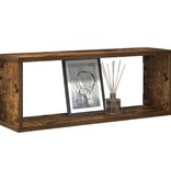 VidaXL Wandschappen kubus 4 st 60x15x23 cm bewerkt hout gerookt eiken