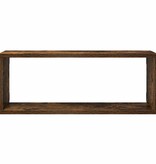 VidaXL Wandschappen kubus 4 st 60x15x23 cm bewerkt hout gerookt eiken