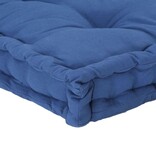 VidaXL Palletvloerkussen 120x40x7 cm katoen lichtblauw