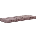 VidaXL Palletvloerkussen 120x40x7 cm katoen taupe