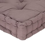 VidaXL Palletvloerkussen 120x40x7 cm katoen taupe