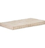 VidaXL Palletvloerkussen 120x80x10 cm katoen beige
