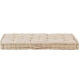 VidaXL Palletvloerkussen 120x80x10 cm katoen beige