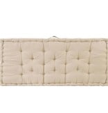 VidaXL Palletvloerkussen 120x80x10 cm katoen beige