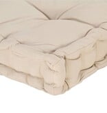 VidaXL Palletvloerkussen 120x80x10 cm katoen beige