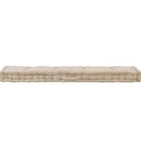 VidaXL Palletvloerkussen 120x40x7 cm katoen beige