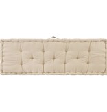 VidaXL Palletvloerkussen 120x40x7 cm katoen beige