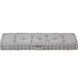 VidaXL Palletvloerkussen 120x40x7 cm katoen grijs