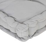 VidaXL Palletvloerkussen 120x40x7 cm katoen grijs