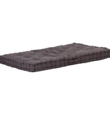 VidaXL Palletvloerkussen 120x80x10 cm katoen antraciet