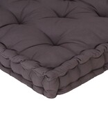VidaXL Palletvloerkussen 120x80x10 cm katoen antraciet