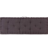 VidaXL Palletvloerkussen 120x40x7 cm katoen antraciet