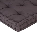 VidaXL Palletvloerkussen 120x40x7 cm katoen antraciet