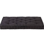 VidaXL Palletvloerkussen 120x80x10 cm katoen zwart