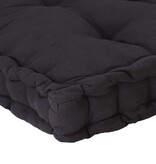 VidaXL Palletvloerkussen 120x80x10 cm katoen zwart