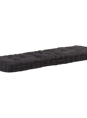 VidaXL Palletvloerkussen 120x40x7 cm katoen zwart