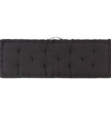 VidaXL Palletvloerkussen 120x40x7 cm katoen zwart