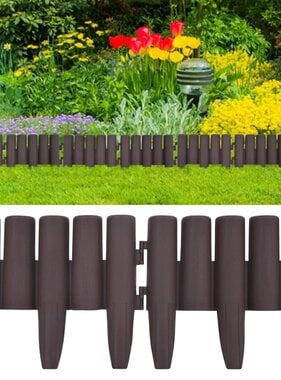 VidaXL Gazonranden 36 st 10 m PP bruin