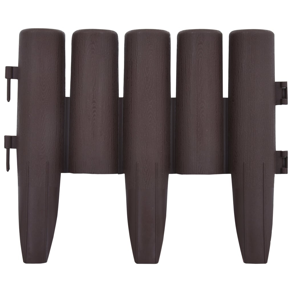 VidaXL Gazonranden 36 st 10 m PP bruin
