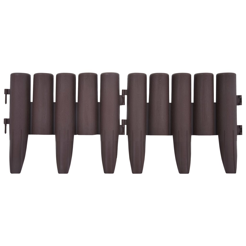 VidaXL Gazonranden 36 st 10 m PP bruin