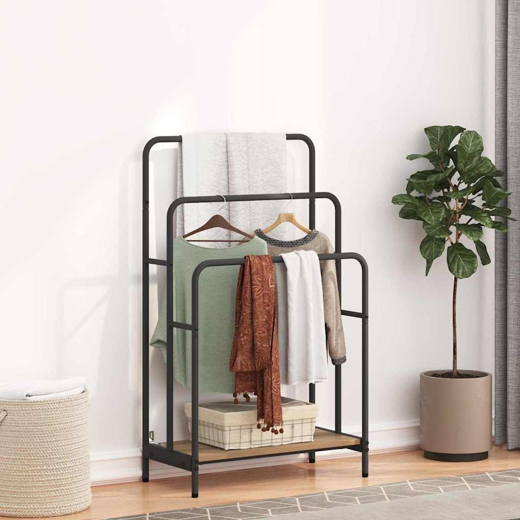 VidaXL Kledingrek met plank artisanaal eikenkleurig 60 x 30 x 100.5 cm