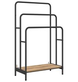 VidaXL Kledingrek met plank artisanaal eikenkleurig 60 x 30 x 100.5 cm