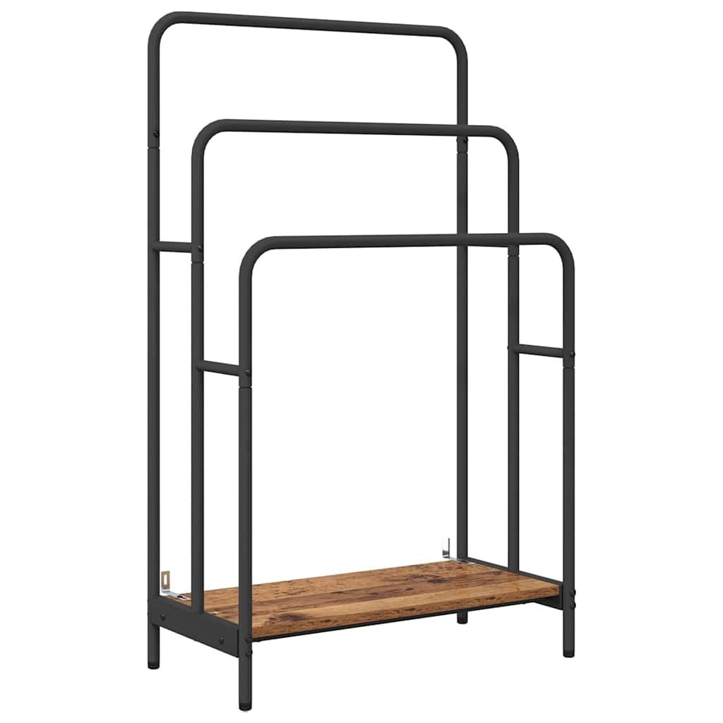 VidaXL Kledingrek met plank Oud hout 60 x 30 x 100.5 cm Bewerkt hout