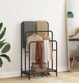 VidaXL Kledingrek met plank Oud hout 60 x 30 x 100.5 cm Bewerkt hout