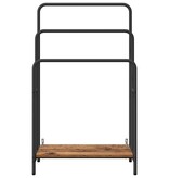 VidaXL Kledingrek met plank Oud hout 60 x 30 x 100.5 cm Bewerkt hout