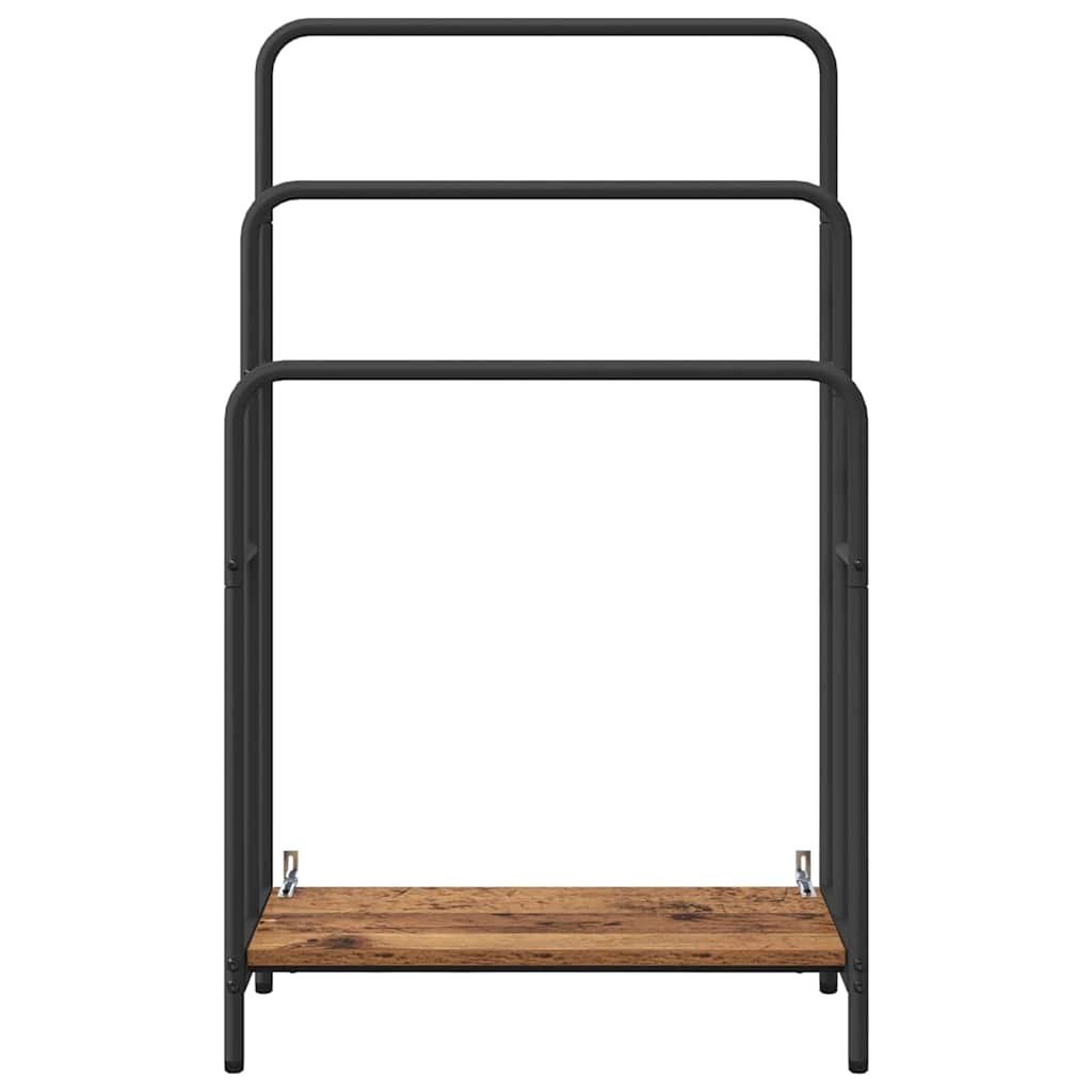 VidaXL Kledingrek met plank Oud hout 60 x 30 x 100.5 cm Bewerkt hout